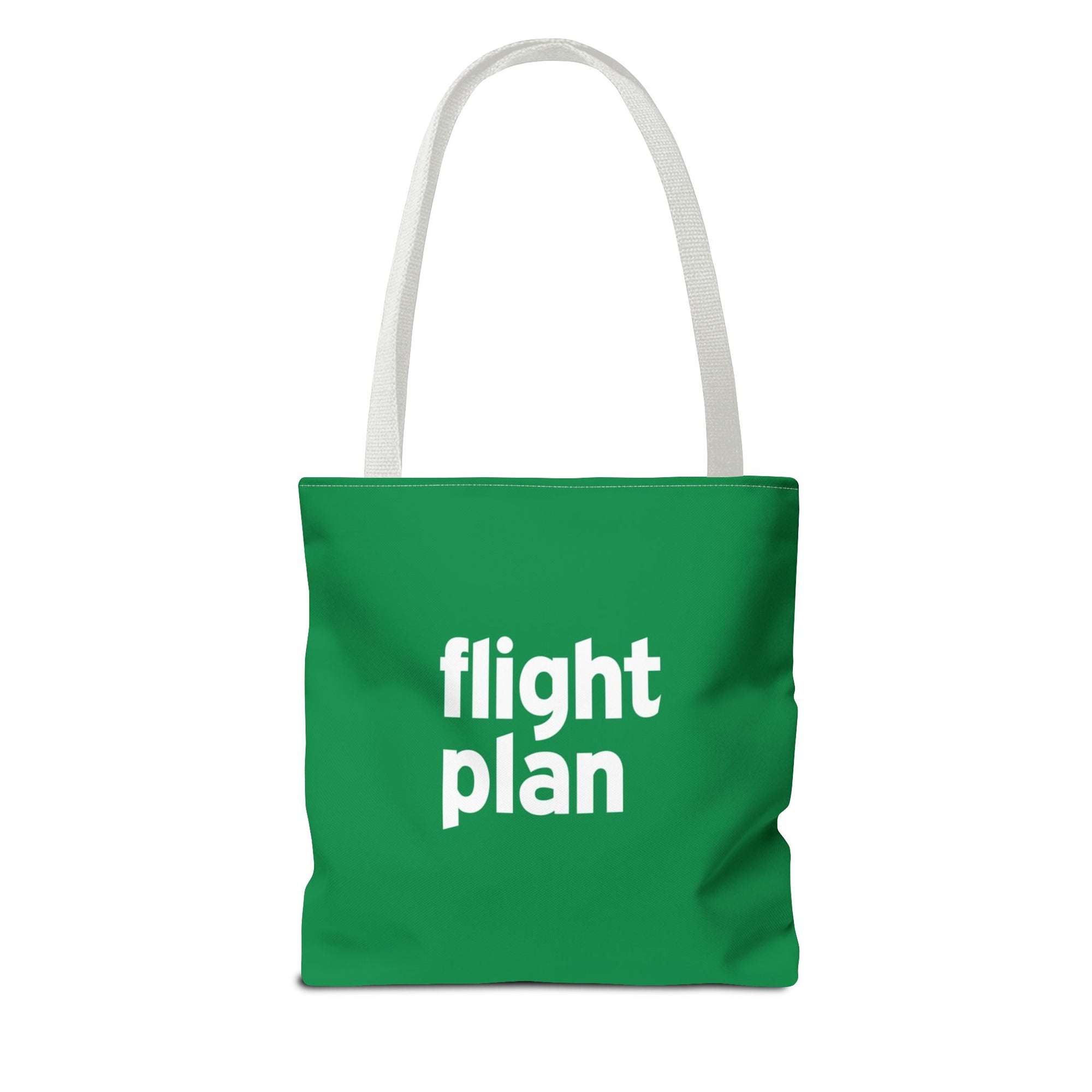 Flight Plan Tote Bag — Printed Green Travel Tote