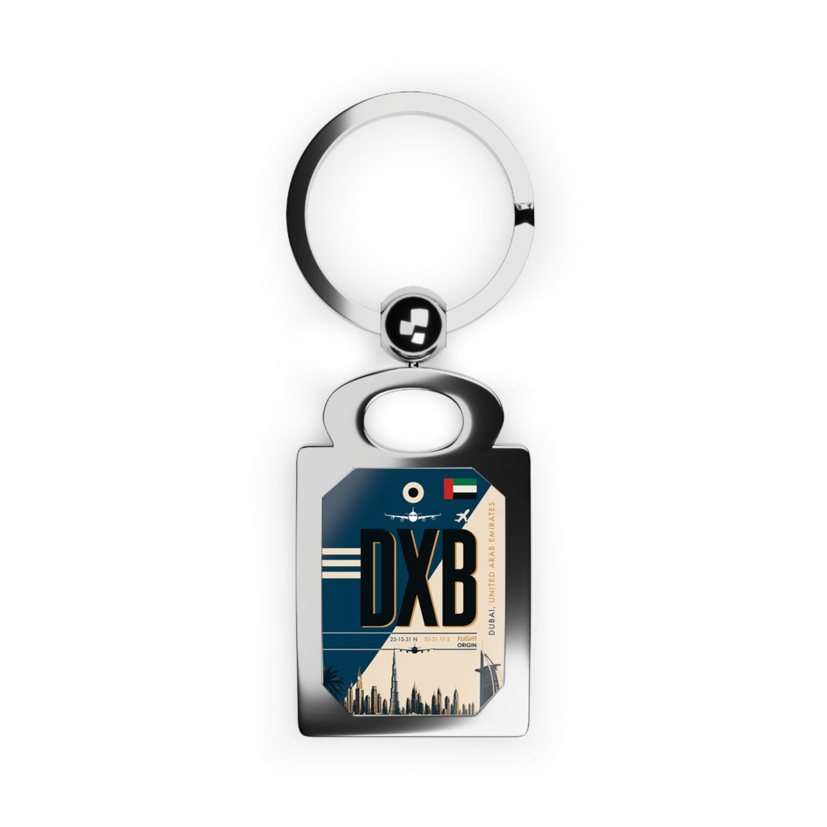DXB - Rectangle Keyring