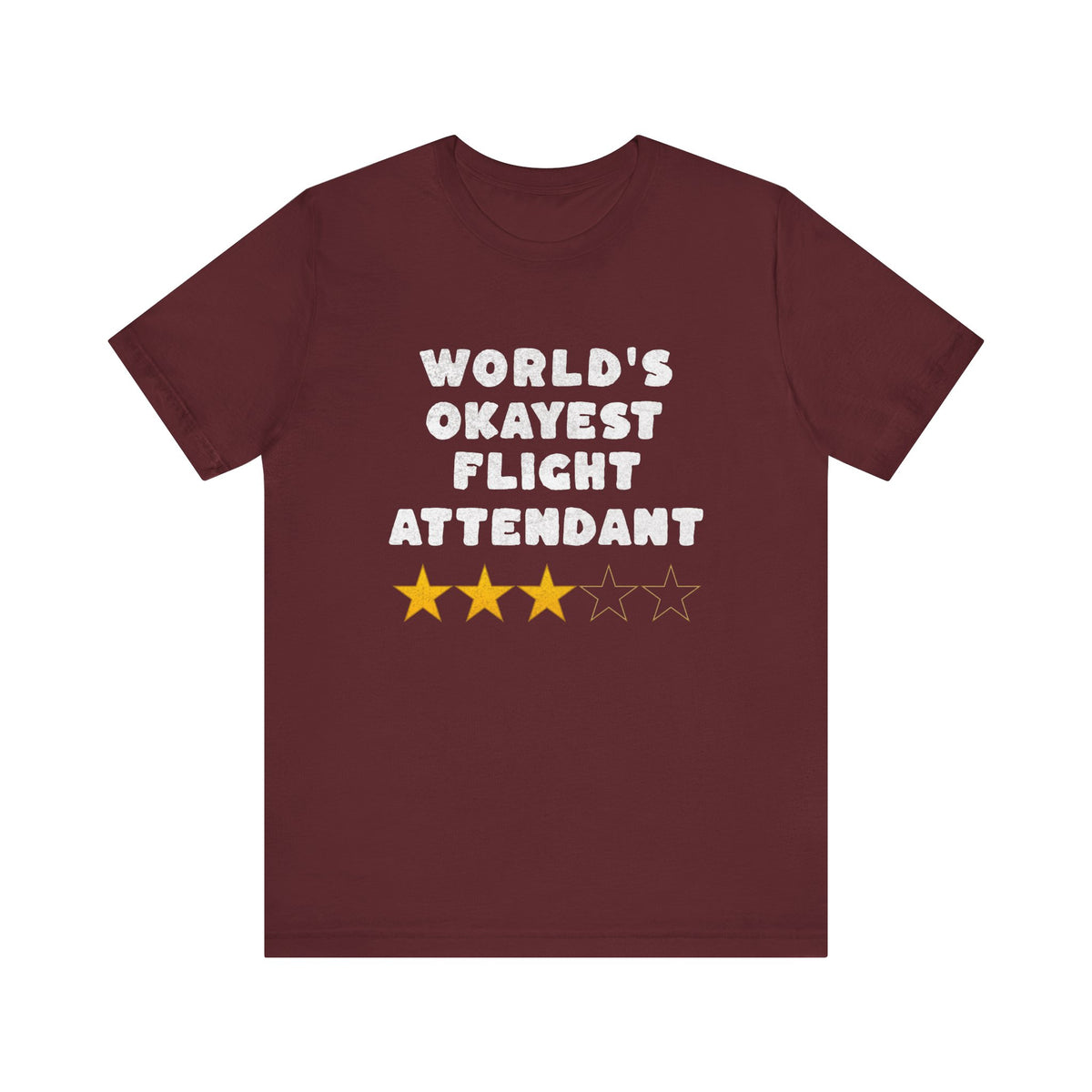 Worlds Okayest Flight Attendant  Unisex Jersey Tee - Perfect for Aviation Enthusiasts