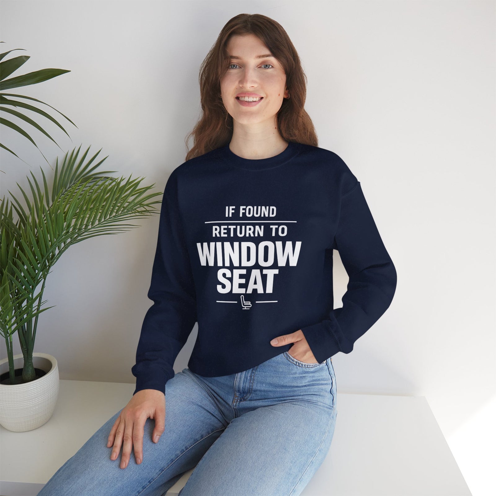 If Found Return to Window Seat -  Crewneck Sweatshirt