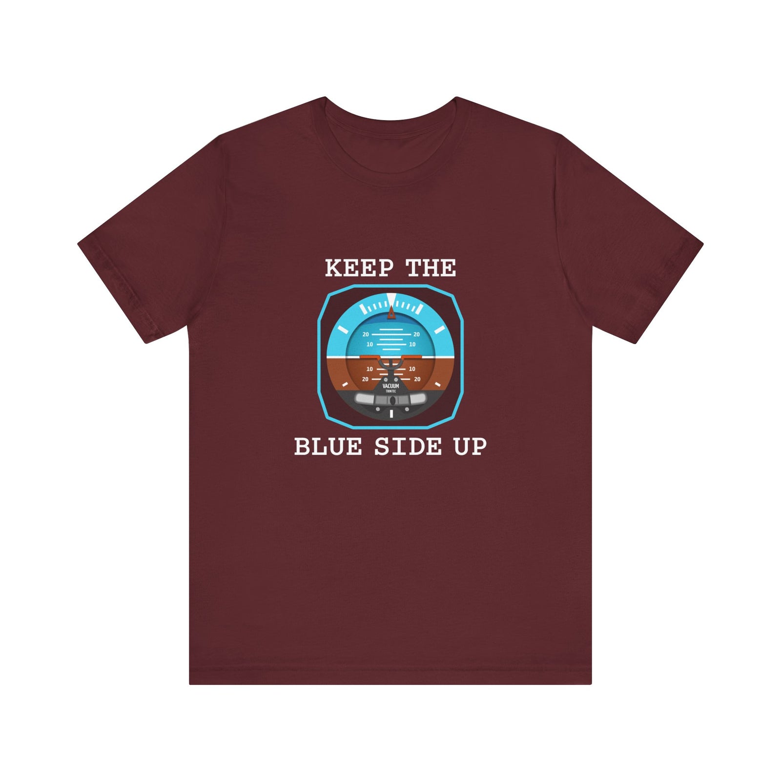 Keep The Blue Side Up Unisex Jersey Tee - Perfect for Aviation Enthusiasts