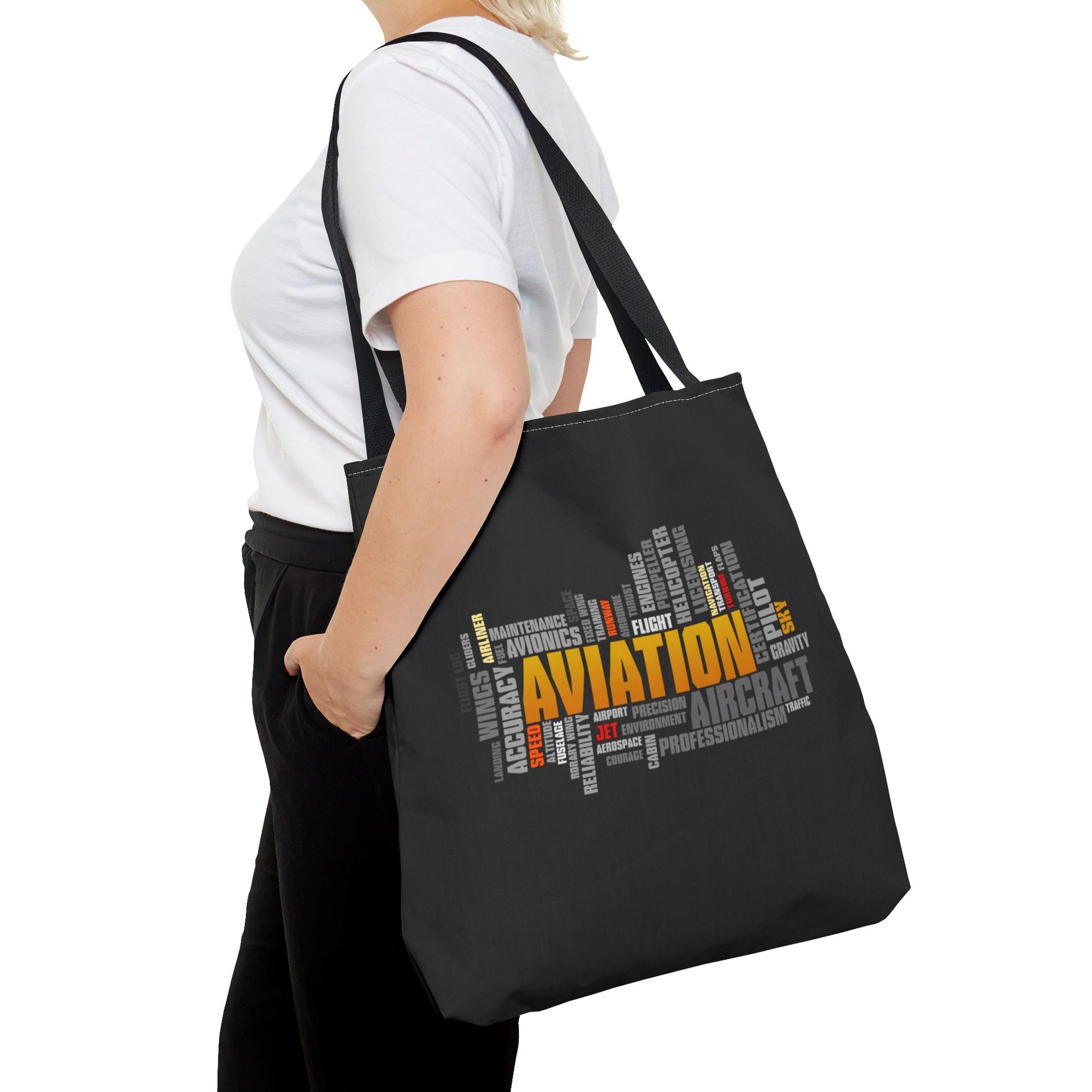 Aviation Tote Bag — Printed Green Travel Tote