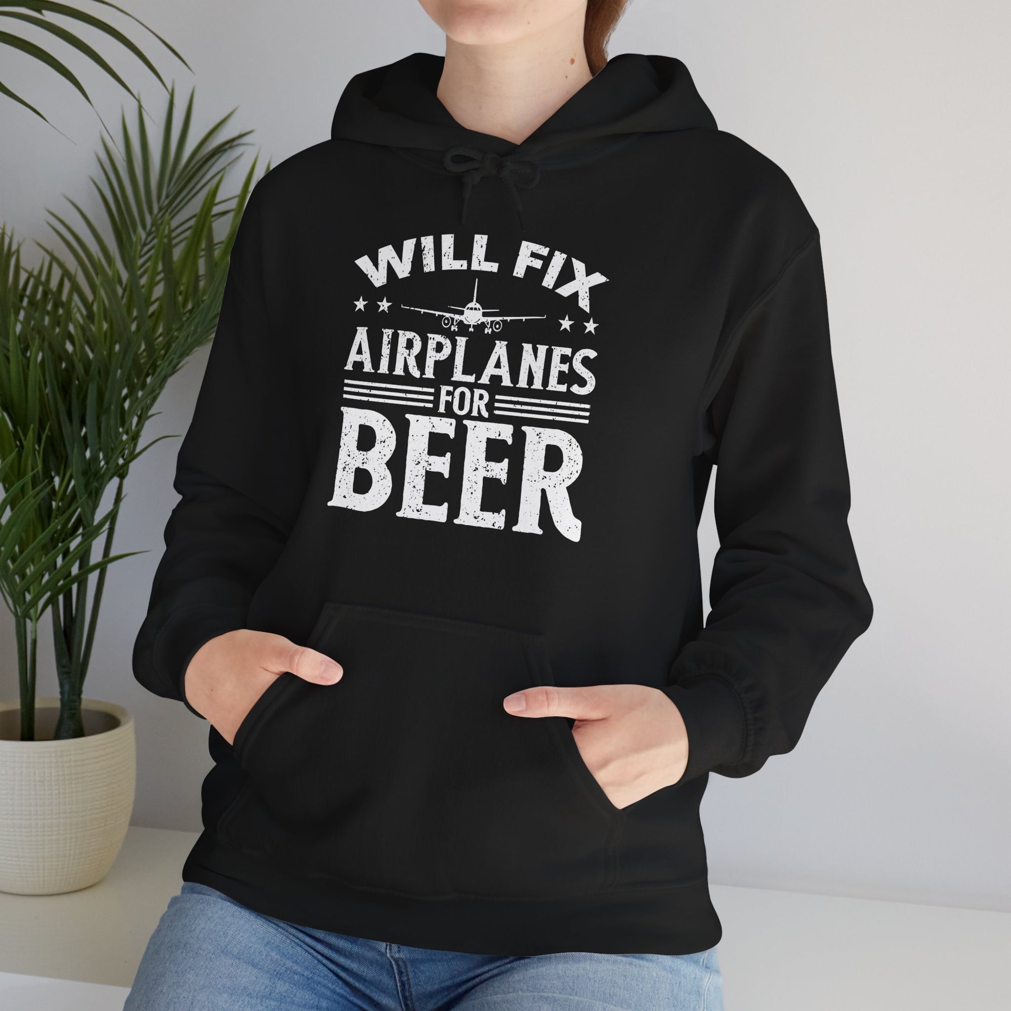 Will Fix Airplanes For Beer - Pullover Hoodie
