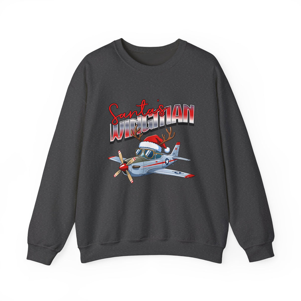 Santa’s wingman Crewneck Sweatshirt - Travel Inspiring Cozy Apparel