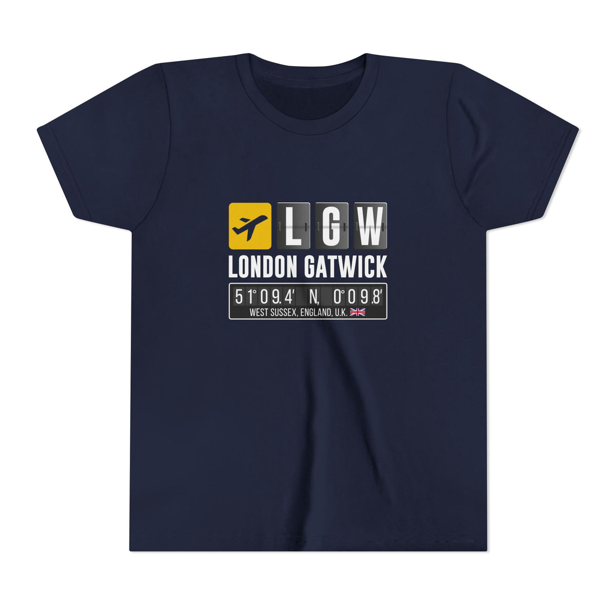 LGW London Gatwick  - Unisex Youth Short Sleeve Tee