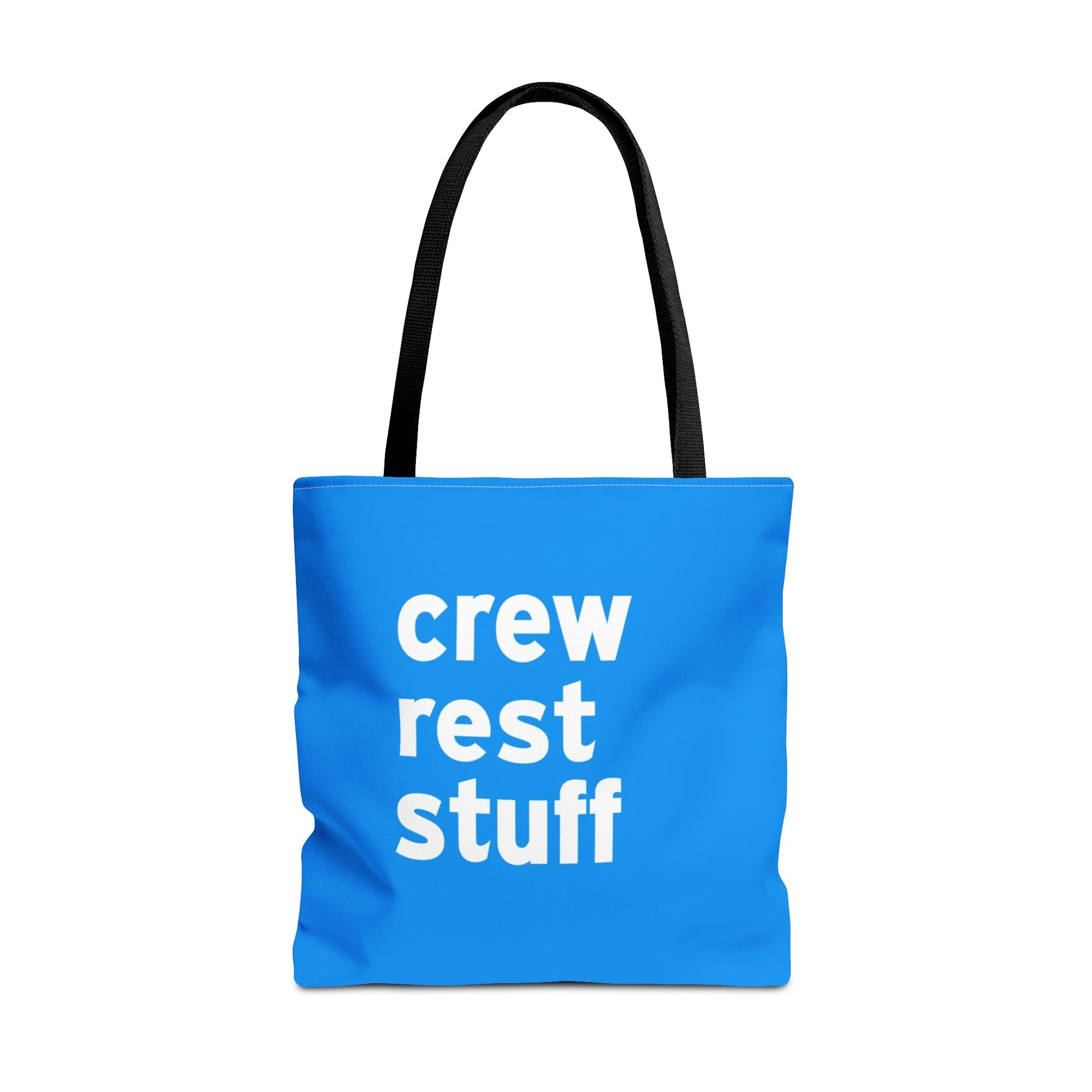 Crew Rest Stuff Tote Bag — Printed Green Travel Tote