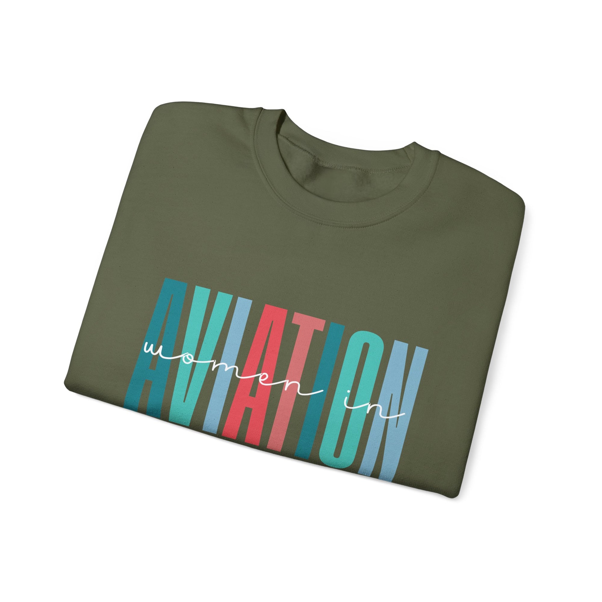 Woman In Aviation Crewneck Sweatshirt - Travel Inspiring Cozy Apparel
