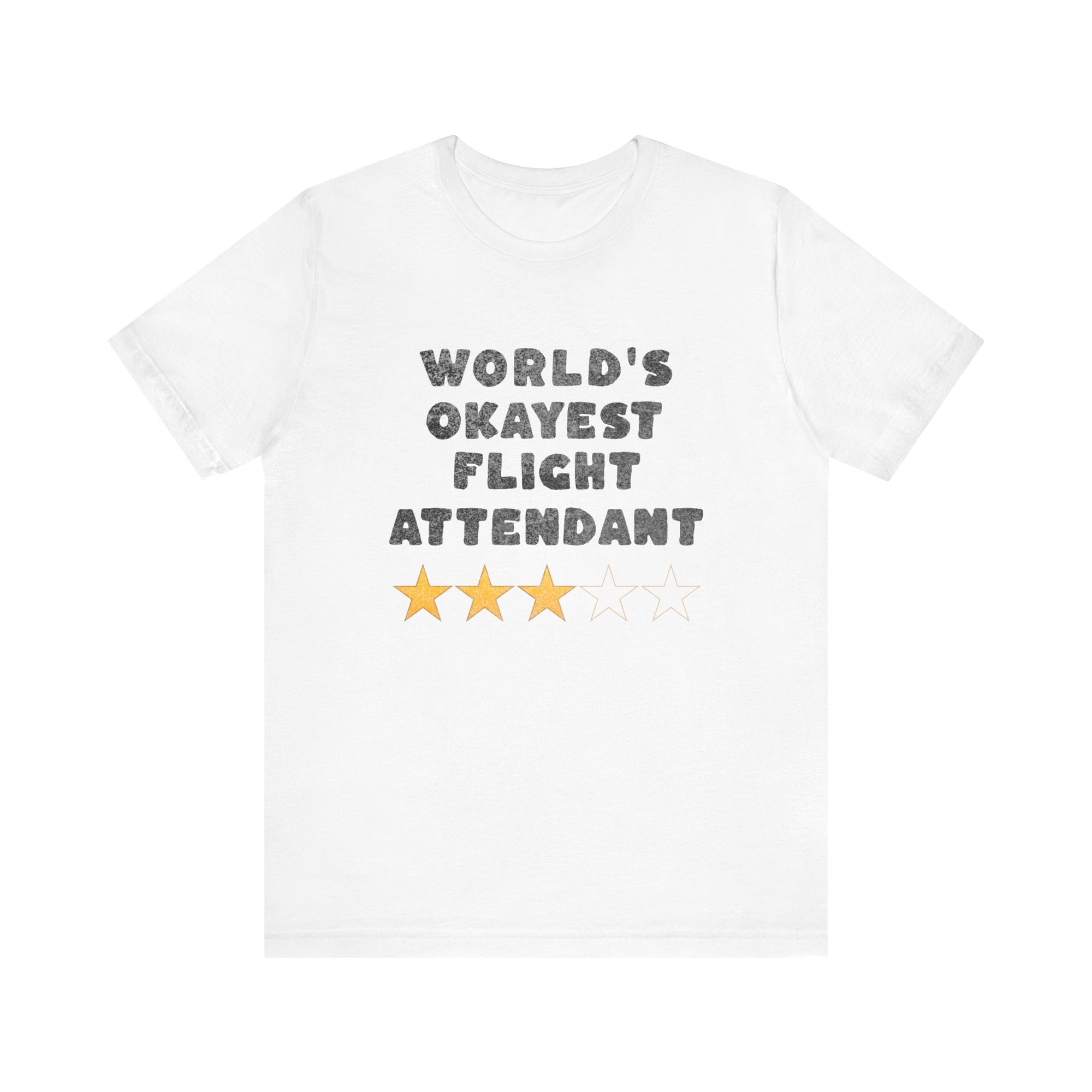 Worlds Okayest Flight Attendant  Unisex Jersey Tee - Perfect for Aviation Enthusiasts