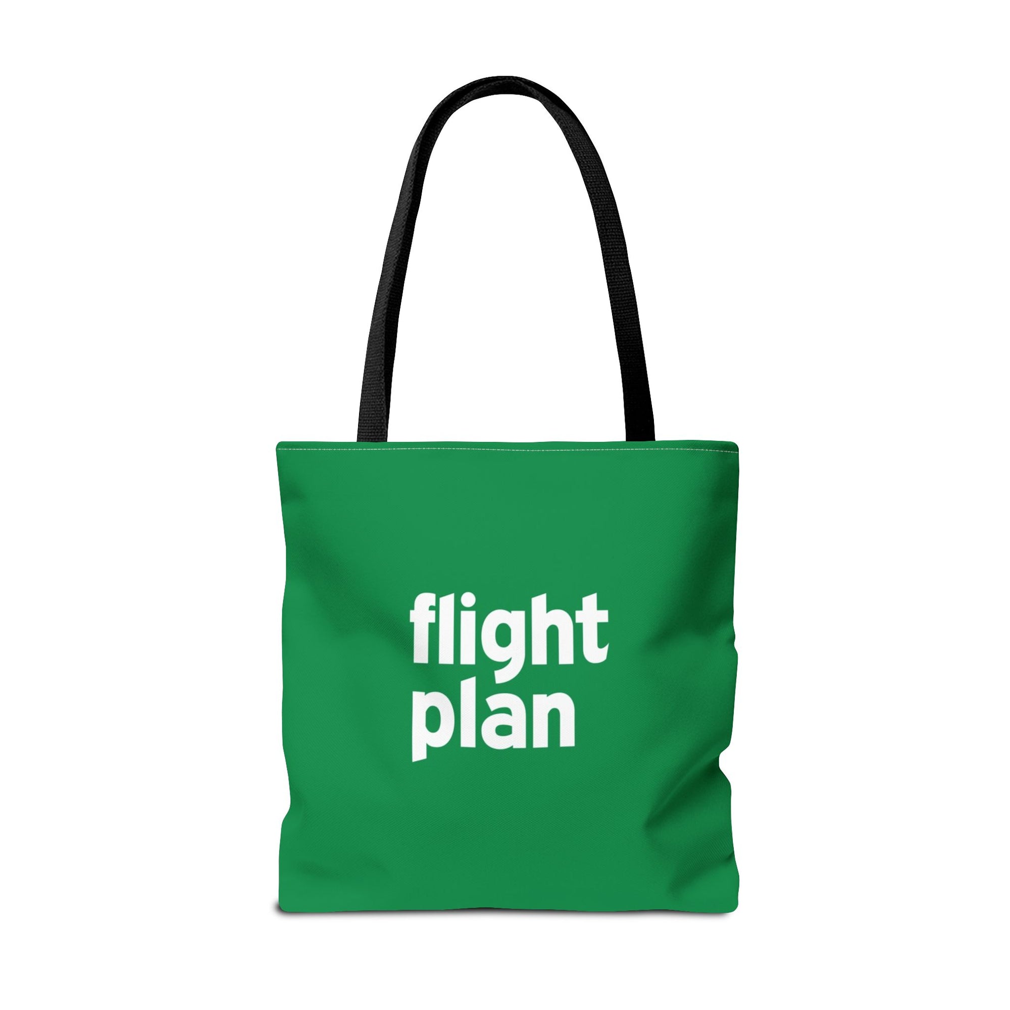 Flight Plan Tote Bag — Printed Green Travel Tote