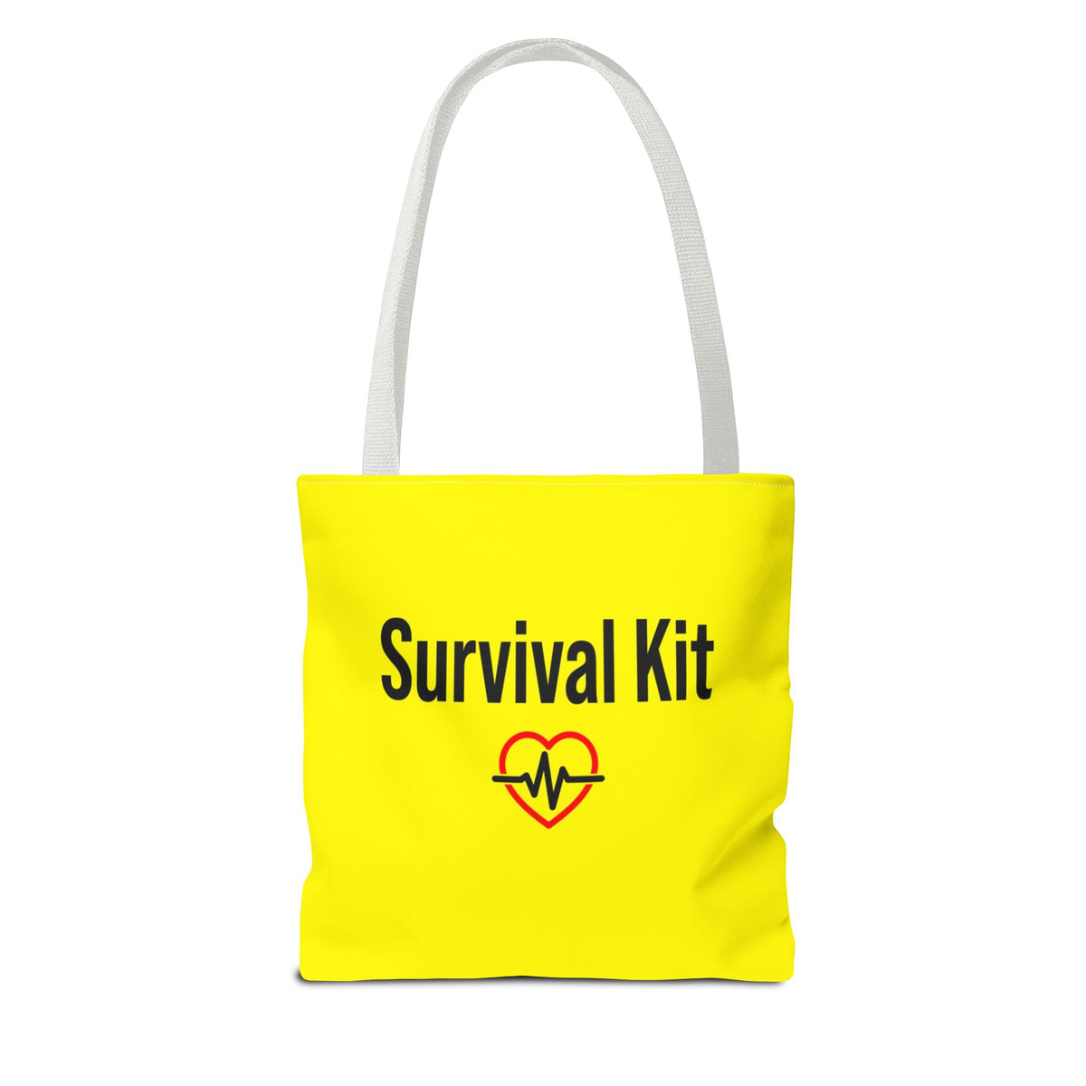 Survival Kit Tote Bag — Printed Green Travel Tote