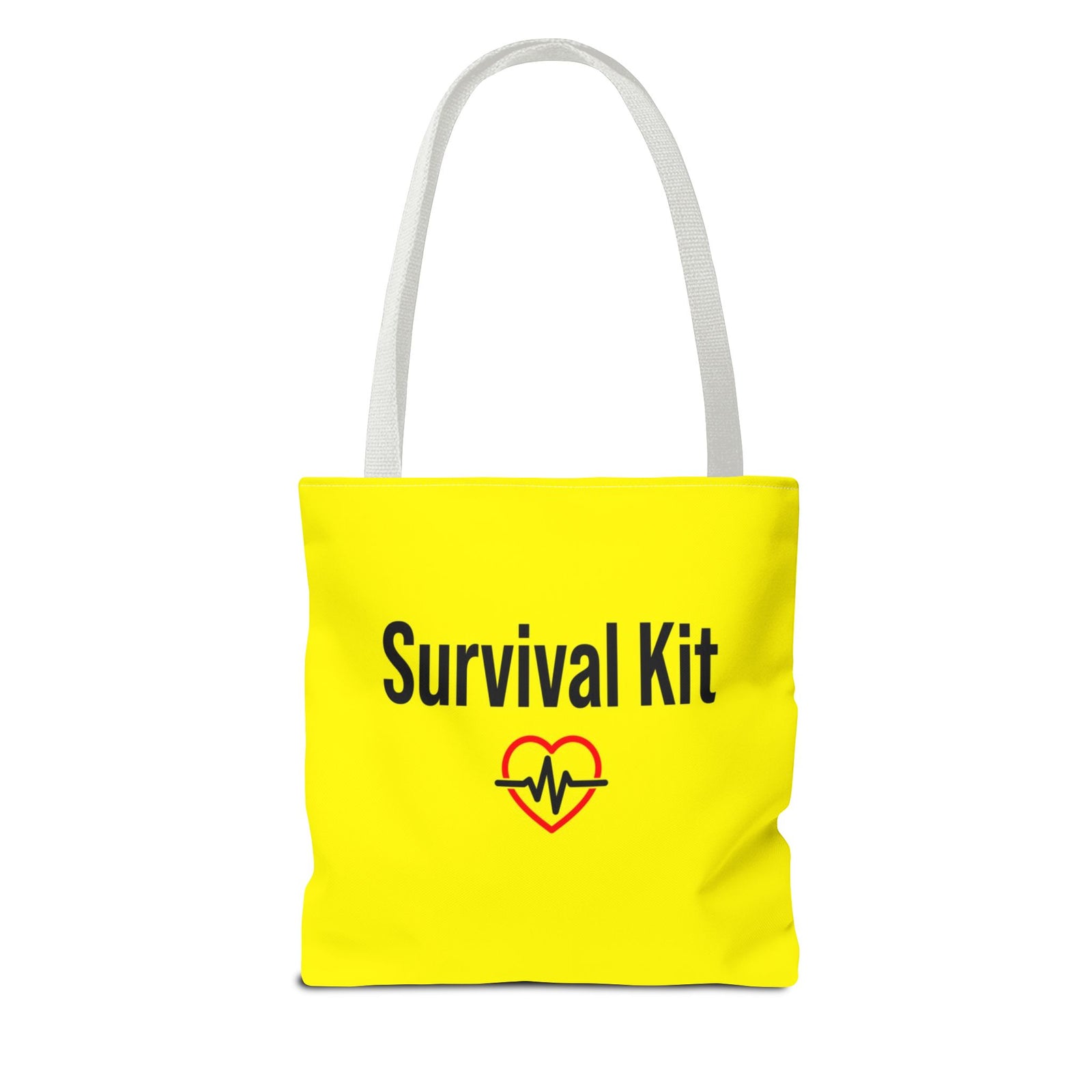 Survival Kit Tote Bag — Printed Green Travel Tote