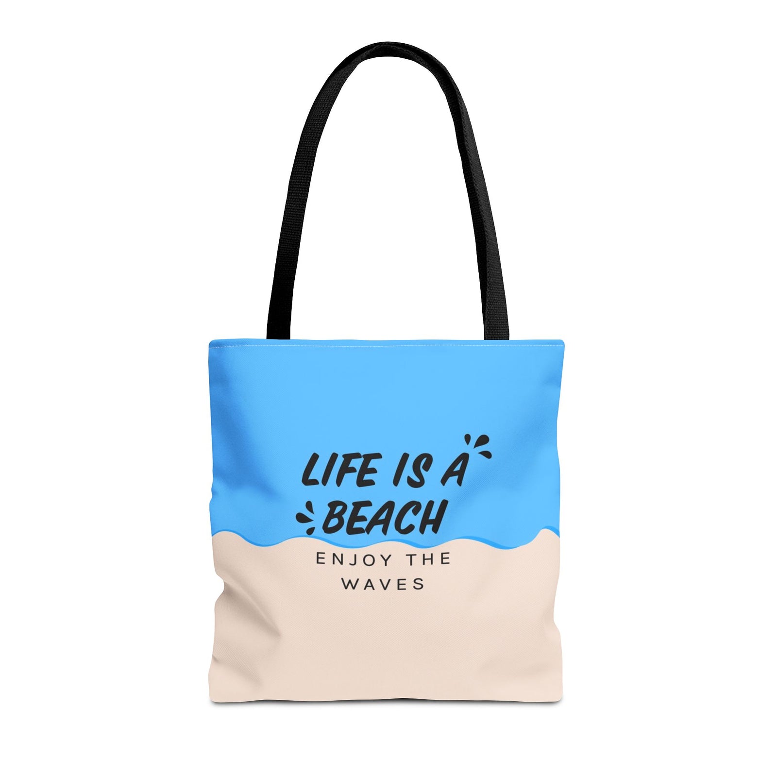 Life Is A Beach Tote Bag — Printed Green Travel Tote