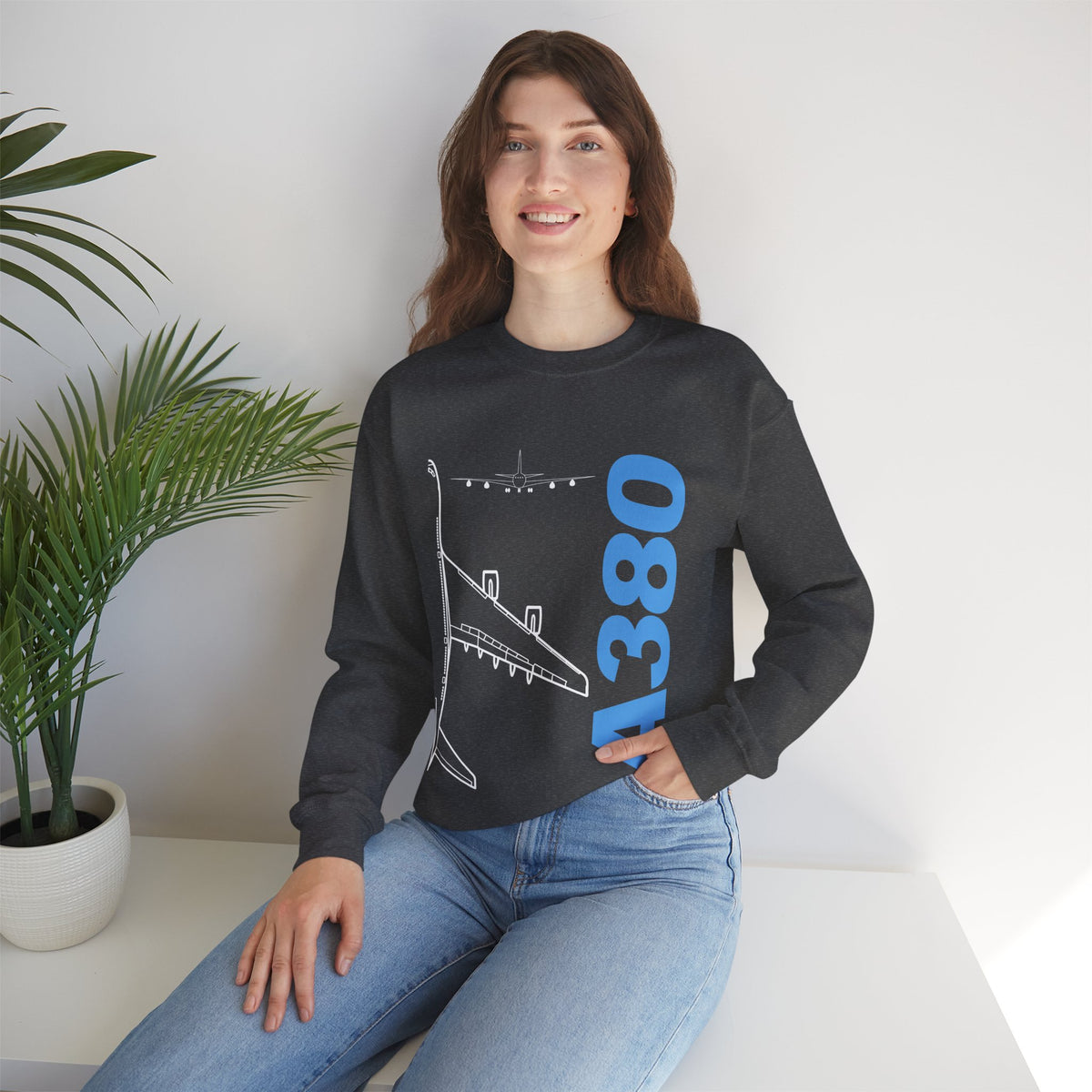 Airbus A380 Crewneck Sweatshirt - Travel Inspiring Cozy Apparel