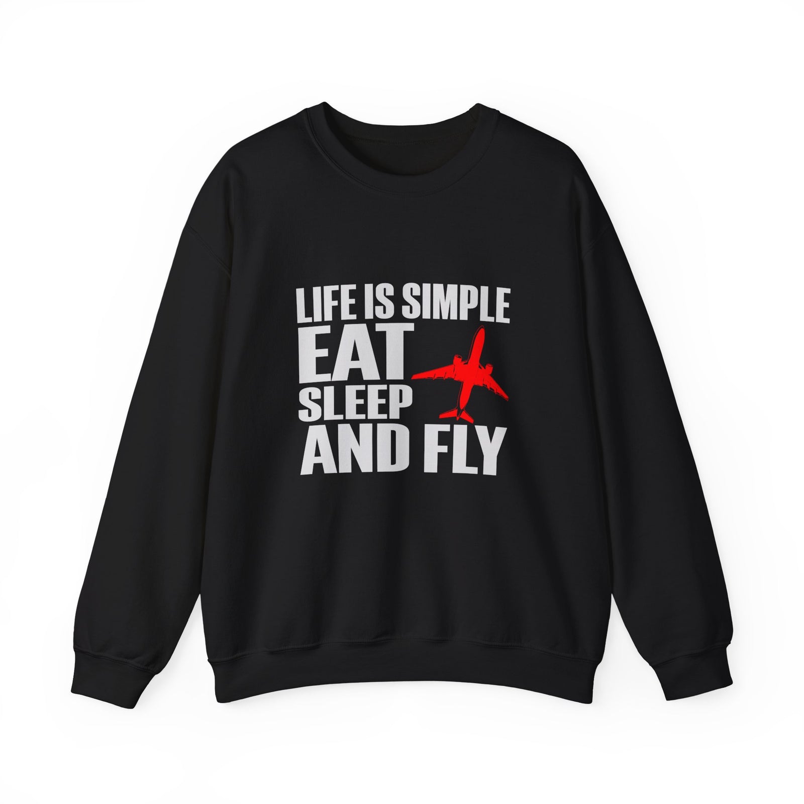 Life Is Simple  Crewneck Sweatshirt - Travel Inspiring Cozy Apparel