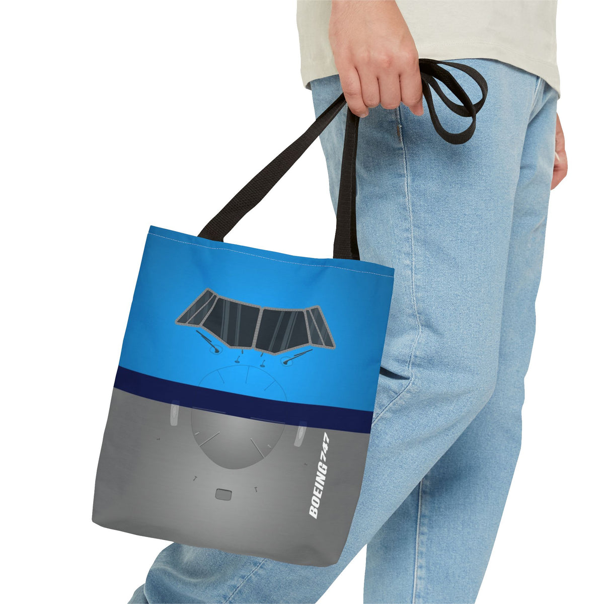 KLM 747 Tote Bag — Printed Green Travel Tote