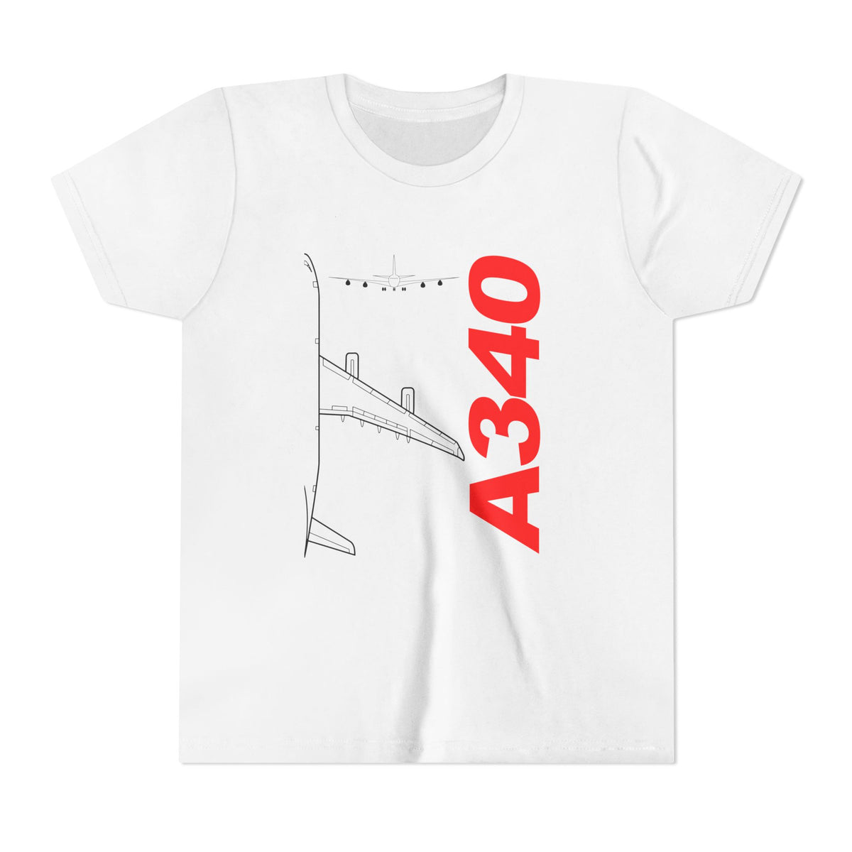 Airbus A340 - Unisex Youth Short Sleeve Tee