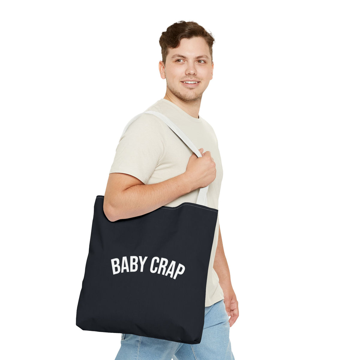 Baby Crap Tote Bag — Printed Green Travel Tote
