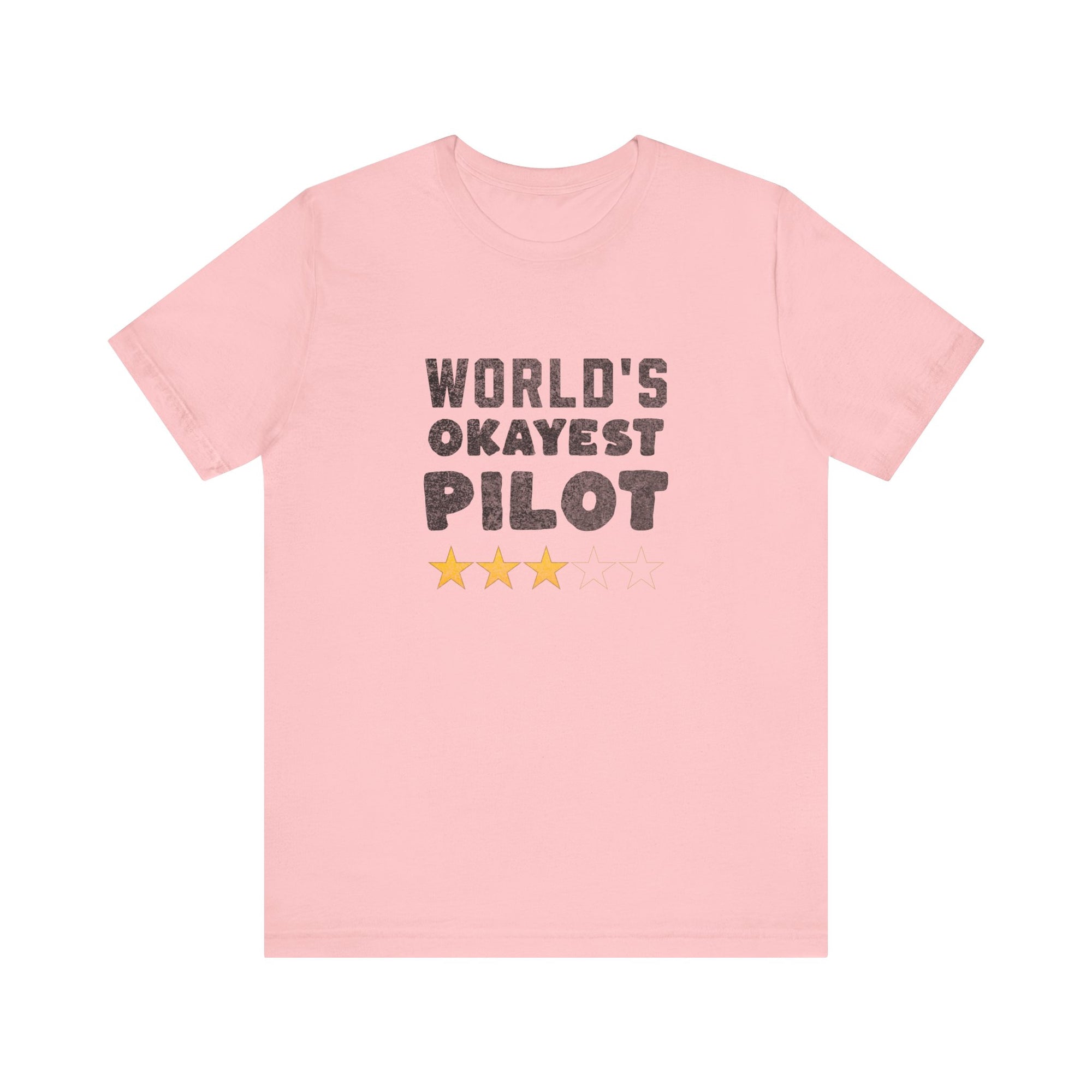 Worlds Okayest Pilot Unisex Jersey Tee - Perfect for Aviation Enthusiasts
