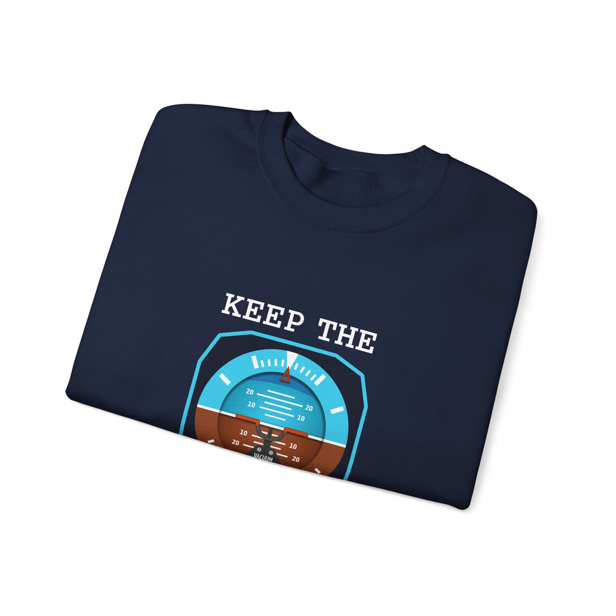 Keep The Blue Side Up Crewneck Sweatshirt - Travel Inspiring Cozy Apparel