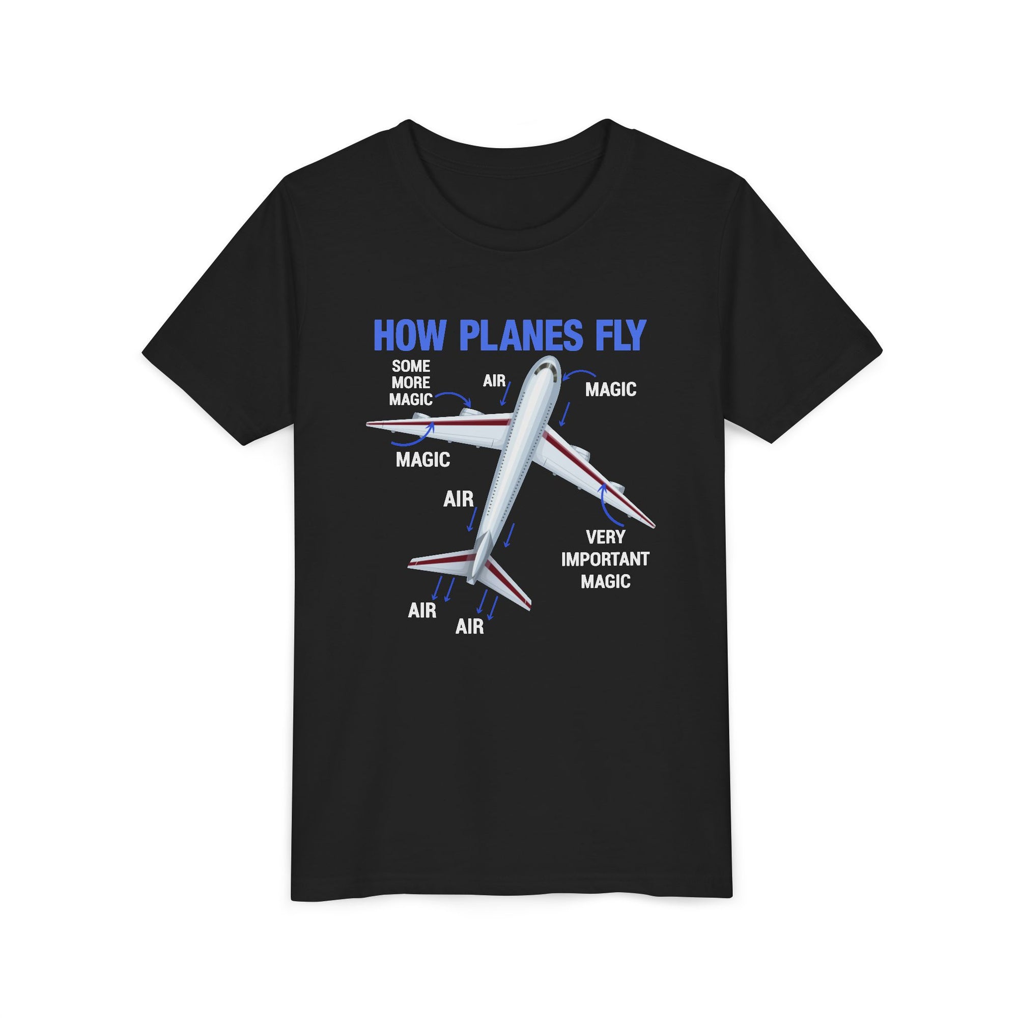 How Planes Fly - Unisex Youth Short Sleeve Tee