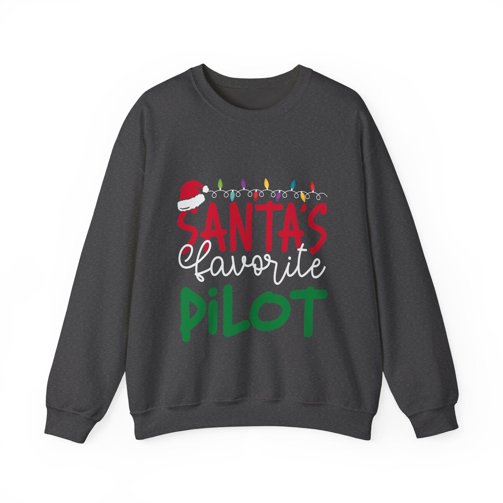 Santa’s favourite pilot Crewneck Sweatshirt - Travel Inspiring Cozy Apparel