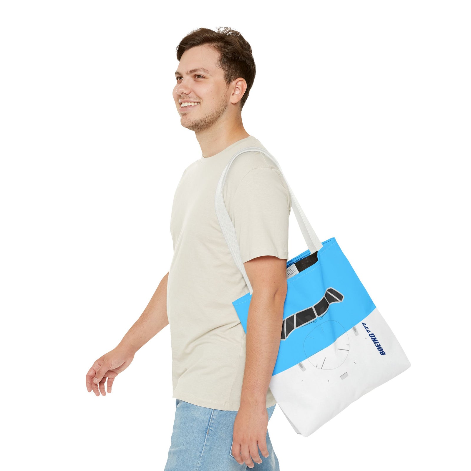 787 Tote Bag — Printed Green Travel Tote