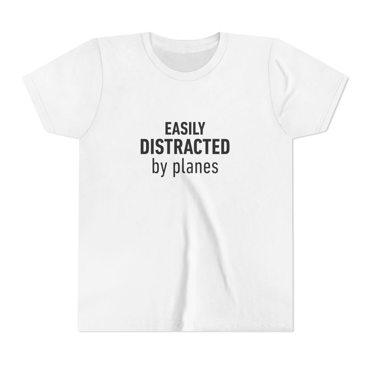 Easily Distracted by Planes - Unisex Youth Short Sleeve Tee