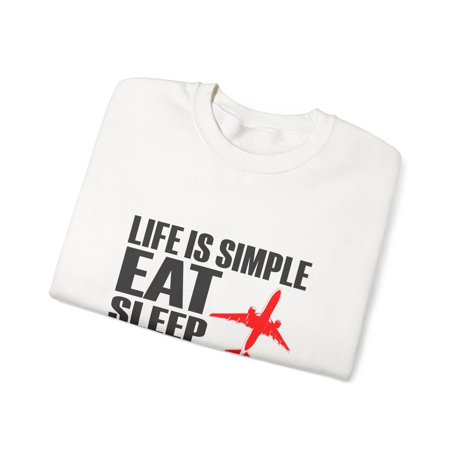 Life Is Simple  Crewneck Sweatshirt - Travel Inspiring Cozy Apparel