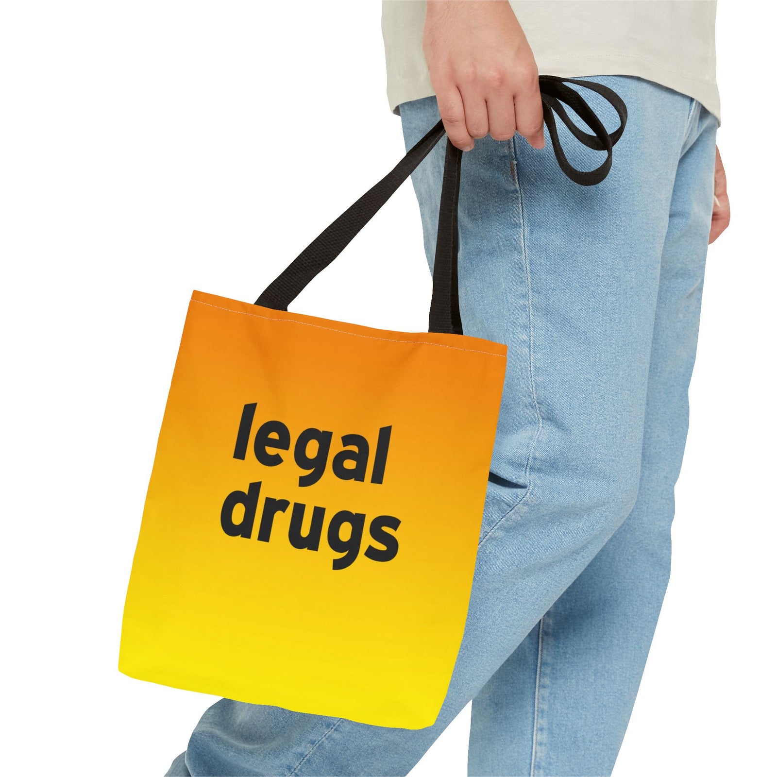 Legal Drugs Tote Bag — Printed Green Travel Tote