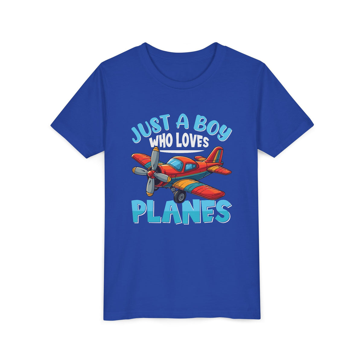 Just A Boy Who Loves Planes    - Unisex Youth Short Sleeve Tee