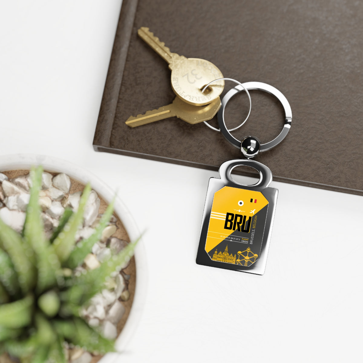 BRU - Rectangle Keyring