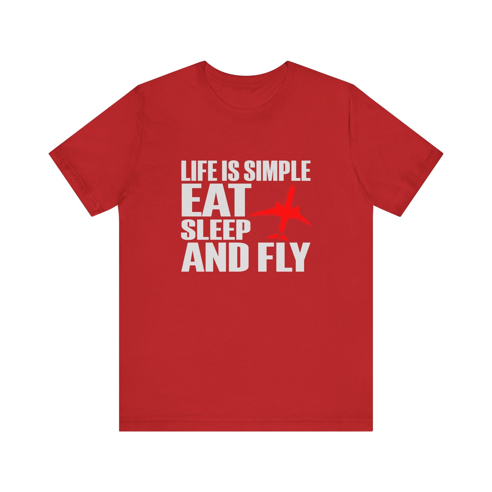 Life Is Simple  Unisex Jersey Tee - Perfect for Aviation Enthusiasts