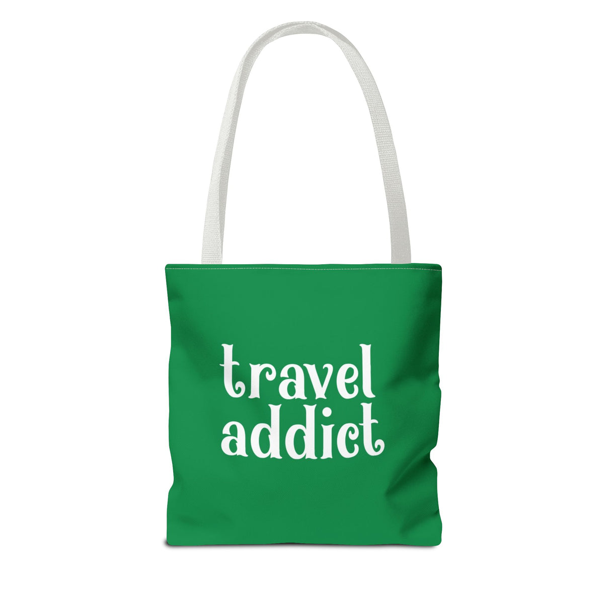 Travel Addict Tote Bag — Printed Green Travel Tote