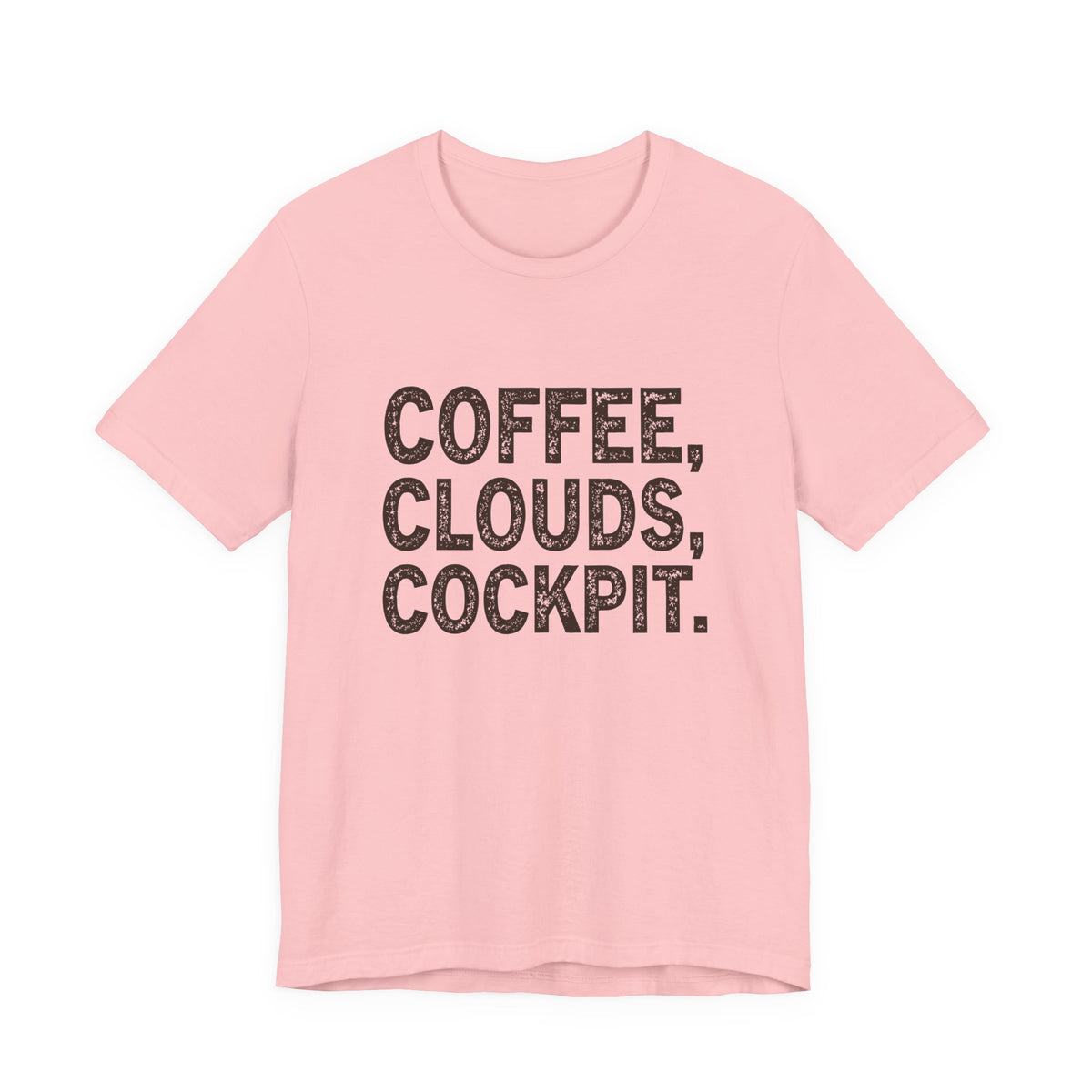 Coffee Clouds Cockpit Unisex Jersey Tee - Perfect for Aviation Enthusiasts