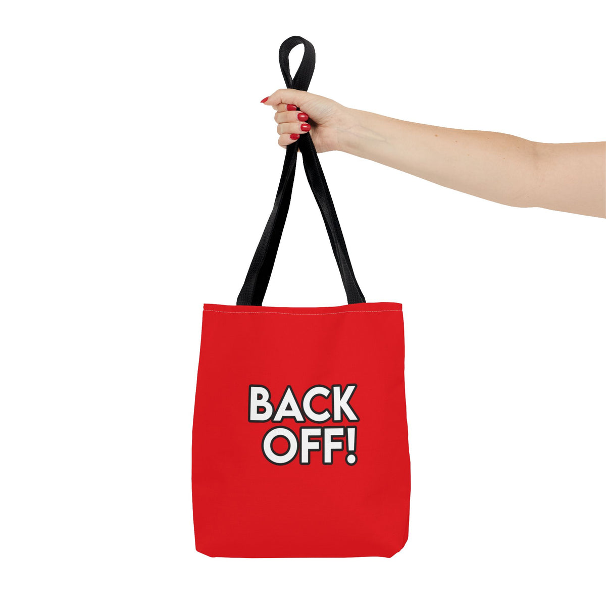 Back Off! Tote Bag — Printed Green Travel Tote