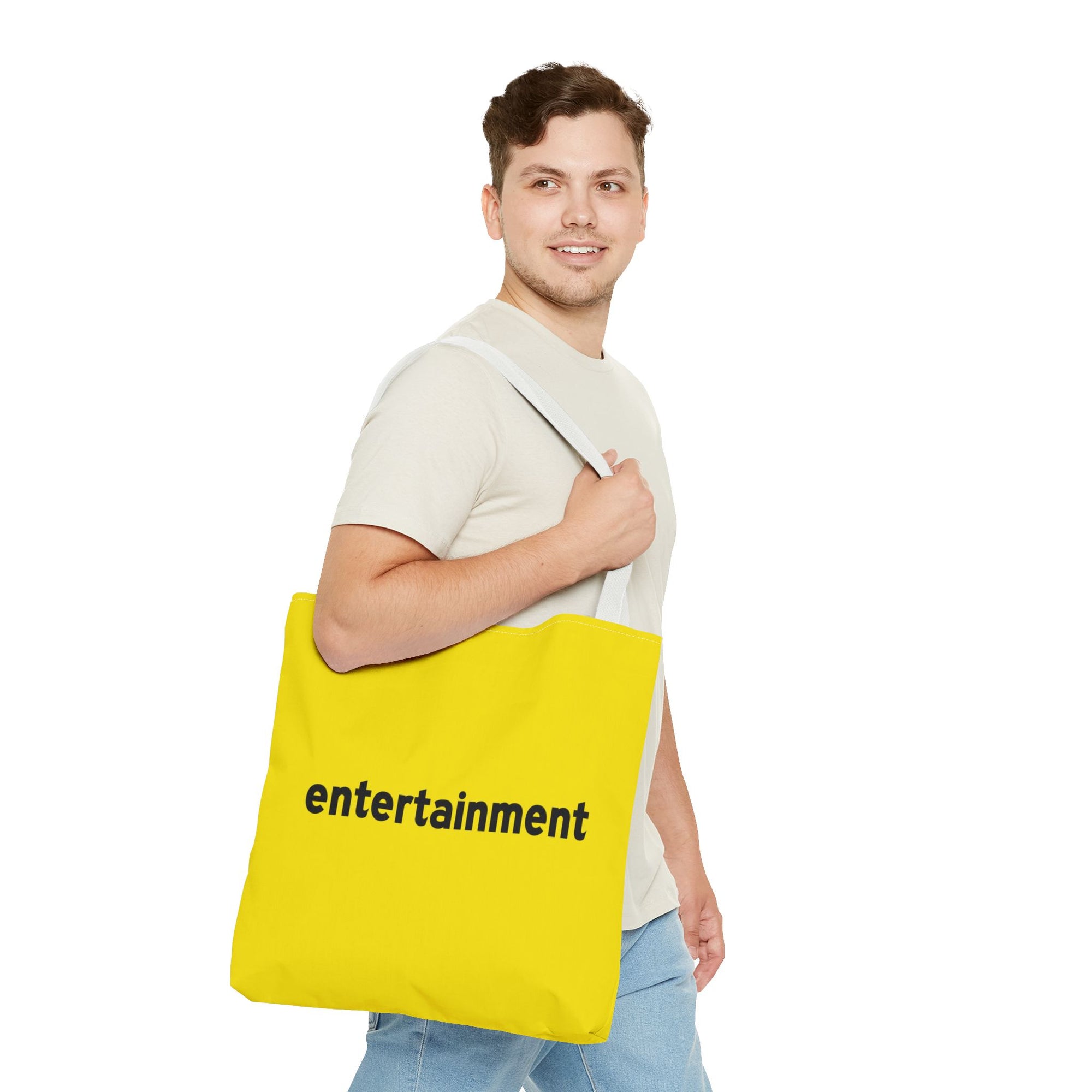 Entertainment Tote Bag — Printed Green Travel Tote