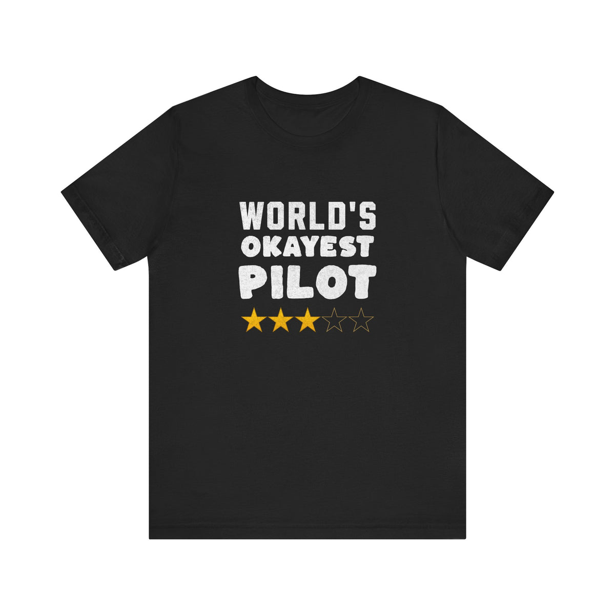Worlds Okayest Pilot Unisex Jersey Tee - Perfect for Aviation Enthusiasts