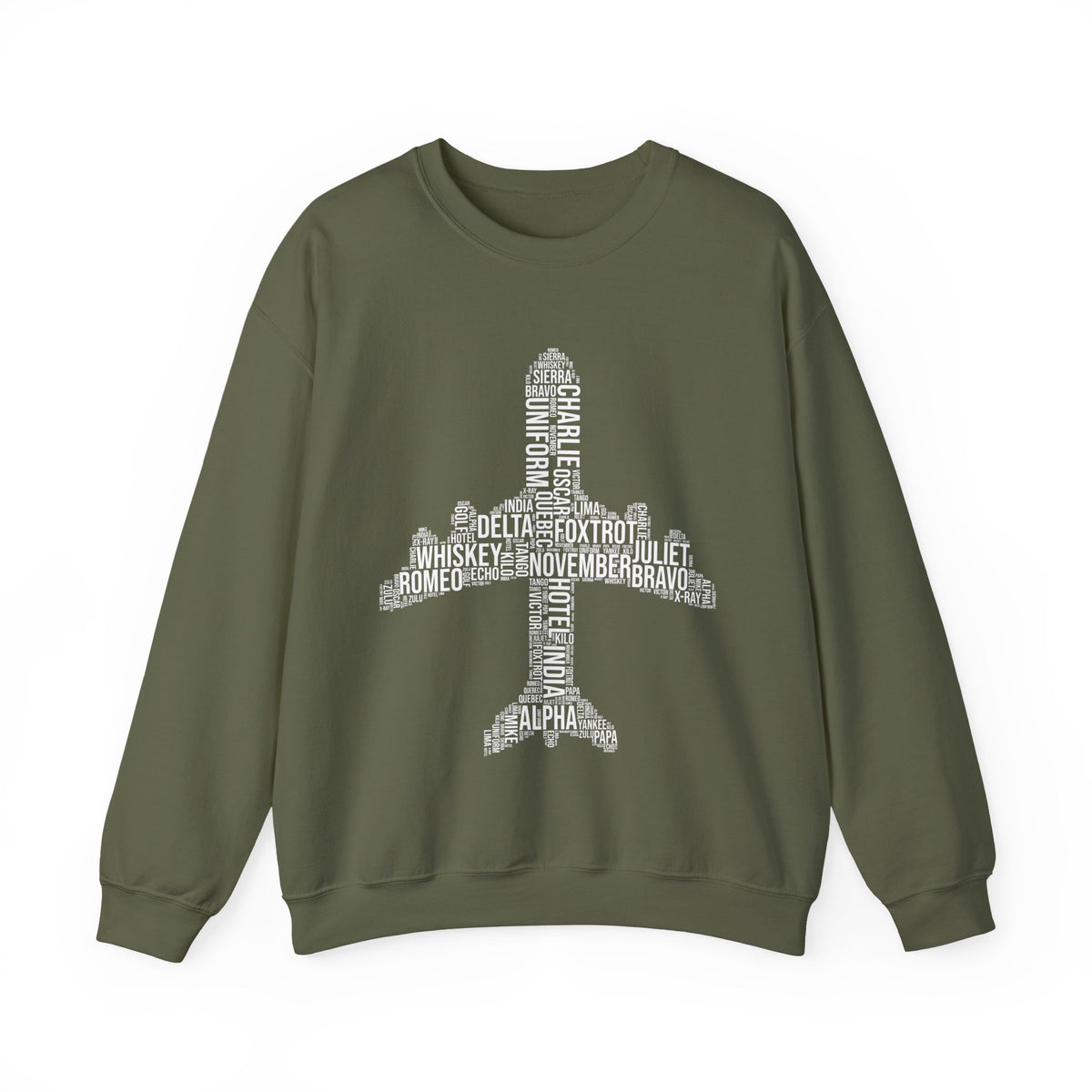 Airplane Typography  -  Unisex Crewneck Sweatshirt
