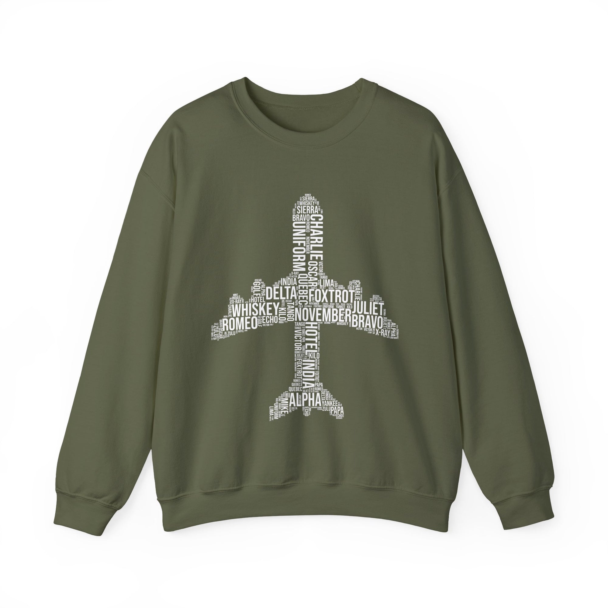 Airplane Typography  -  Unisex Crewneck Sweatshirt