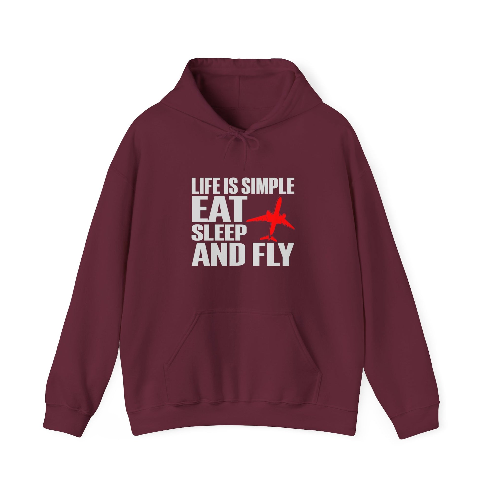 Life Is Simple Eat Sleep And Fly  - Pullover Hoodie