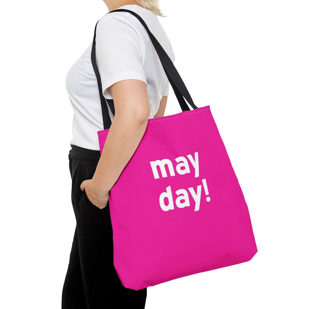 May Day! Tote Bag — Printed Green Travel Tote