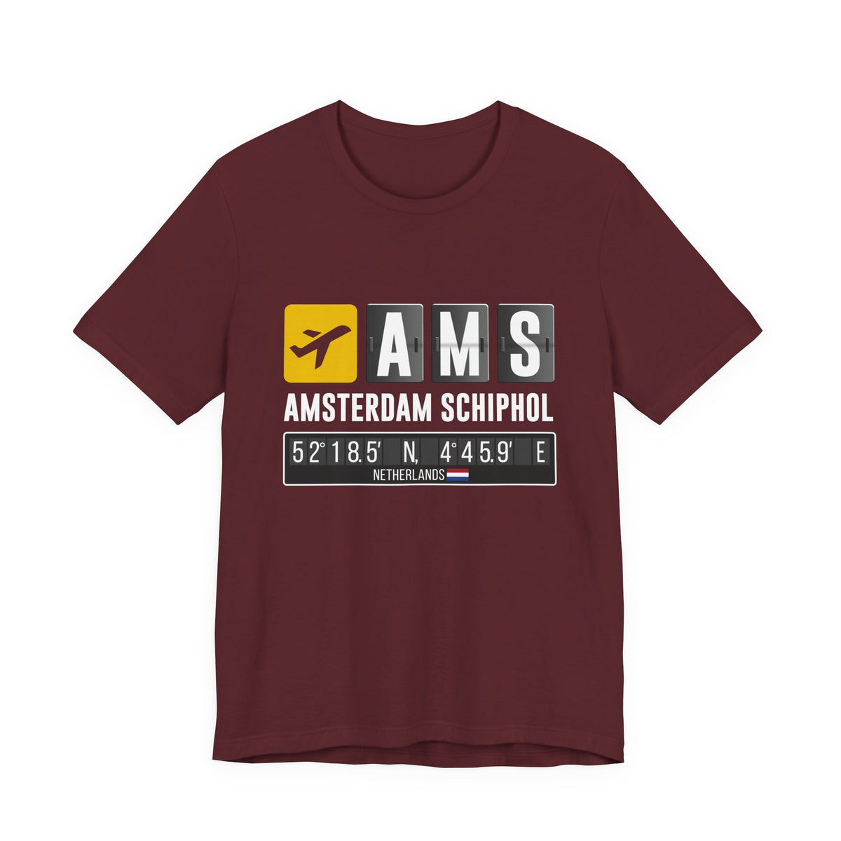 AMS Amsterdam Airport Schiphol - Unisex Jersey Tee