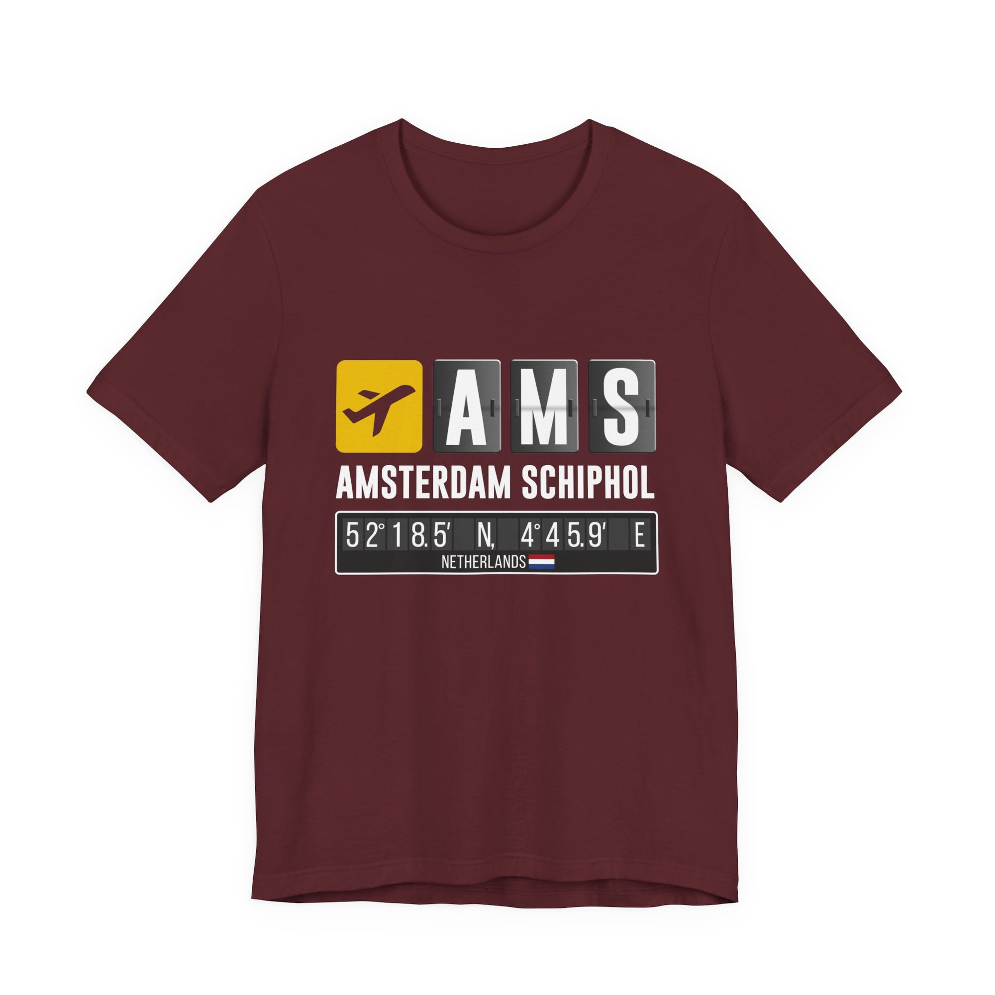 AMS Amsterdam Airport Schiphol - Unisex Jersey Tee