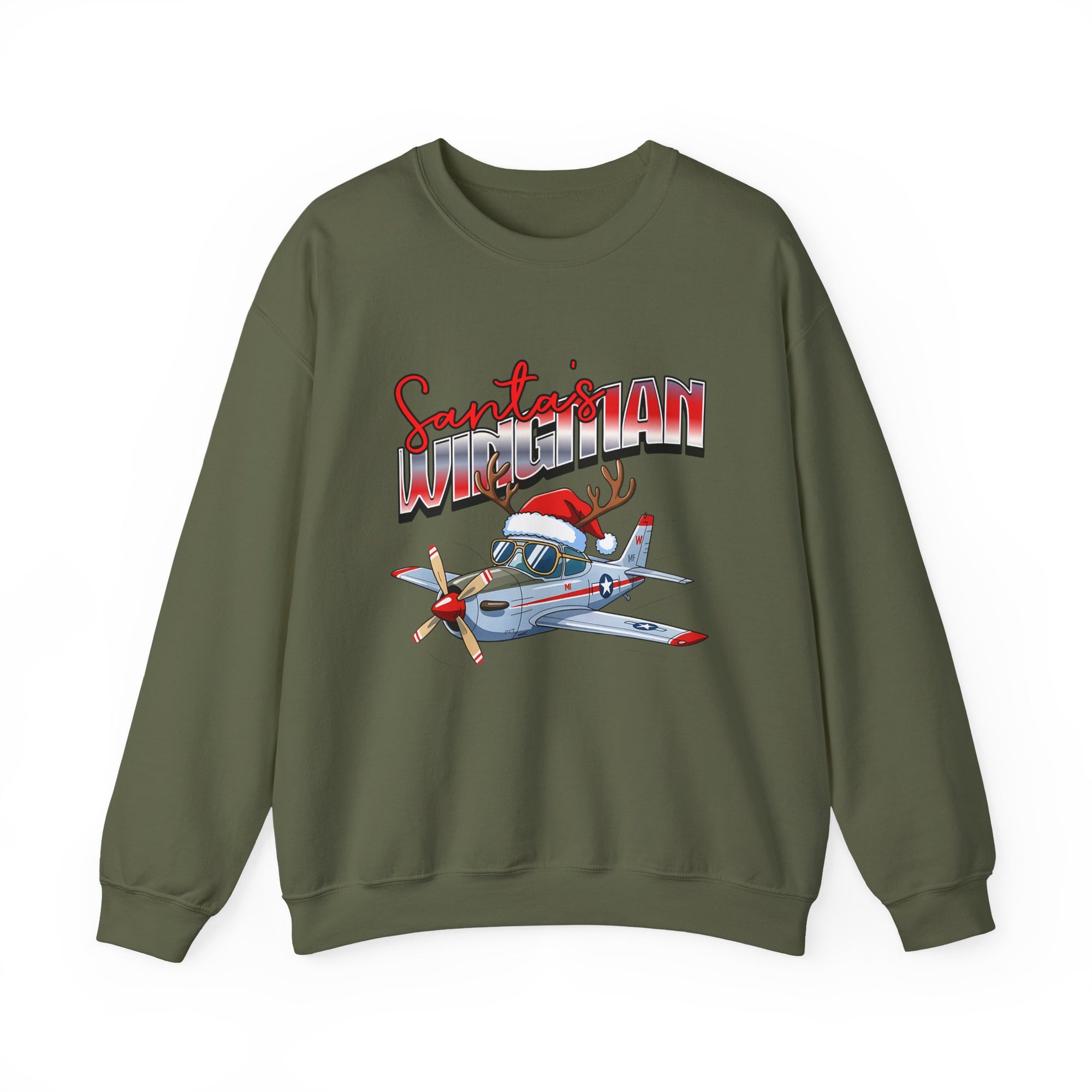 Santa’s wingman Crewneck Sweatshirt - Travel Inspiring Cozy Apparel