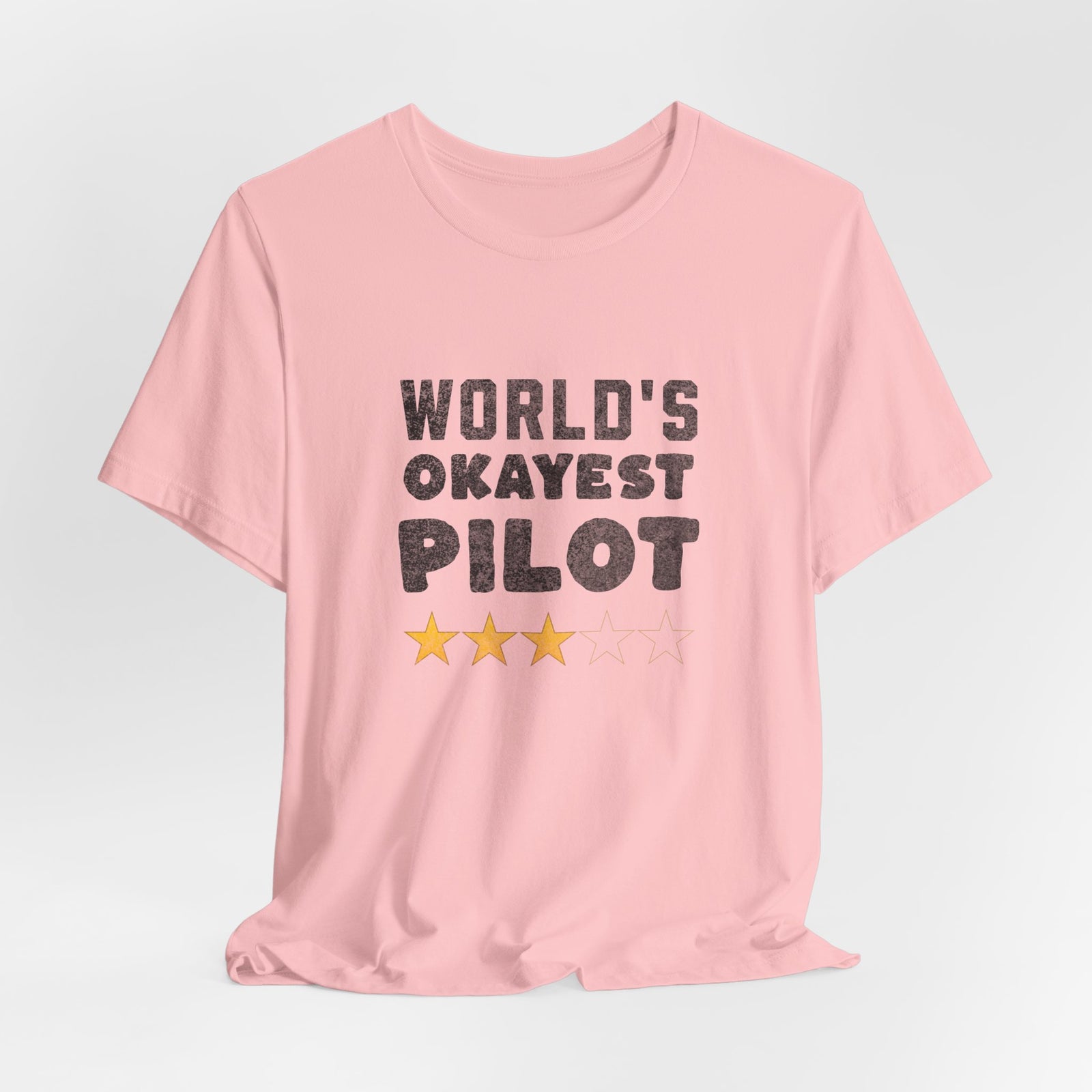 Worlds Okayest Pilot Unisex Jersey Tee - Perfect for Aviation Enthusiasts