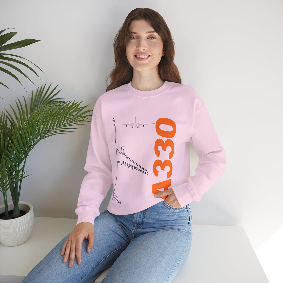 Airbus A330 Crewneck Sweatshirt - Travel Inspiring Cozy Apparel