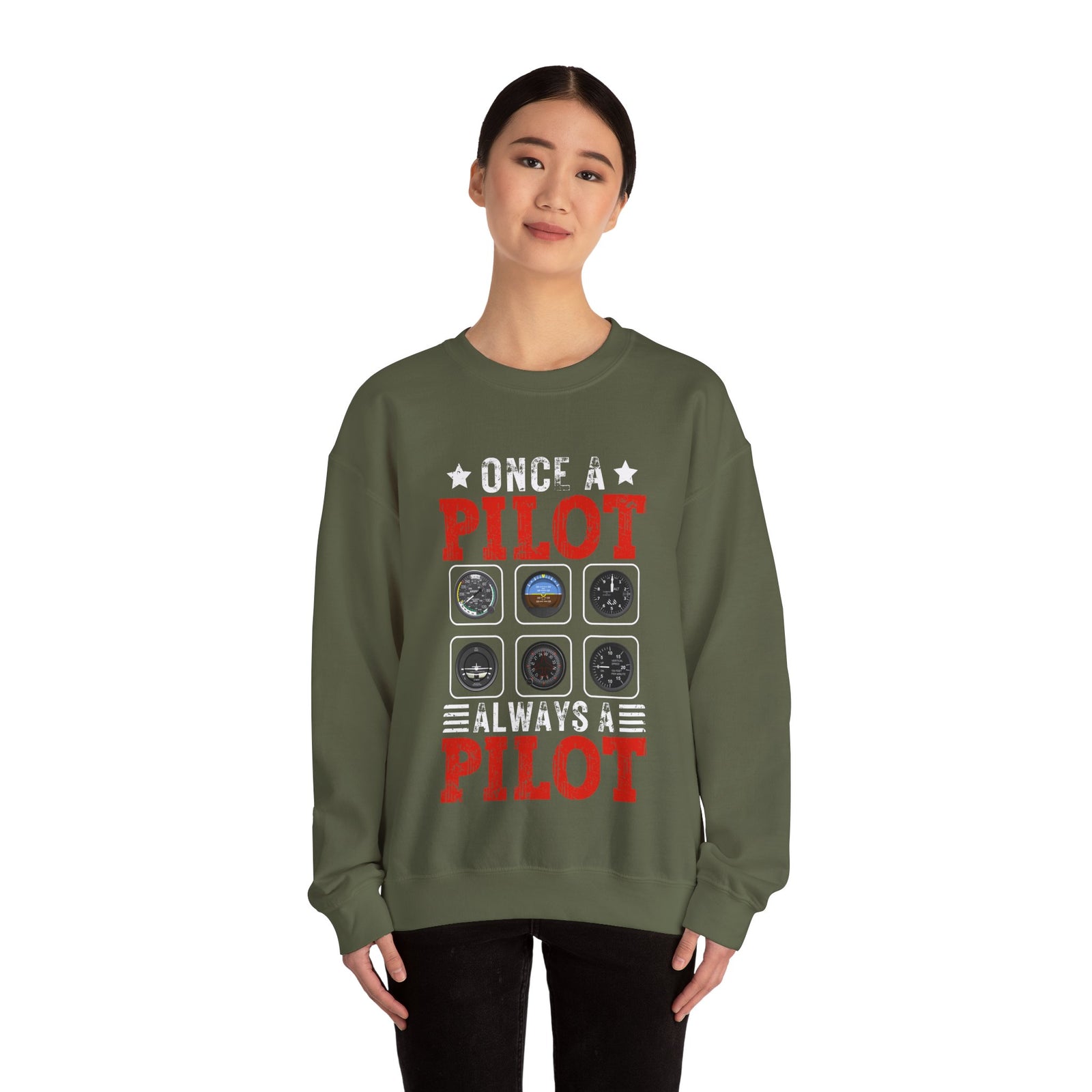 Once A Pilot Always A Pilot   -  Unisex Crewneck Sweatshirt