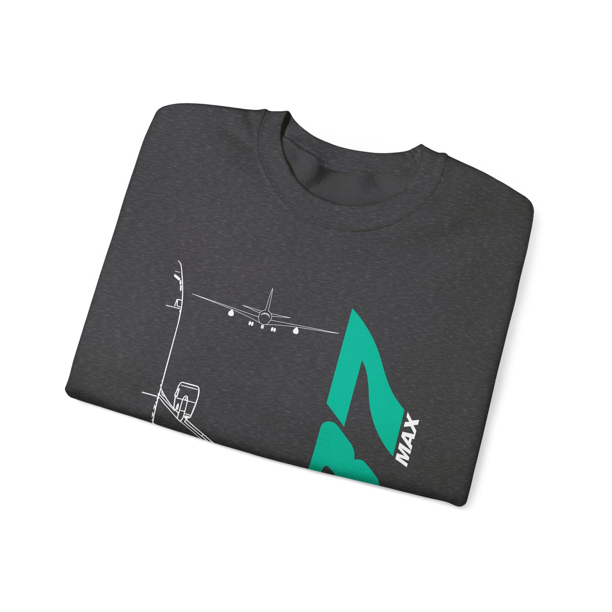 Boeing 737 Max Crewneck Sweatshirt - Travel Inspiring Cozy Apparel