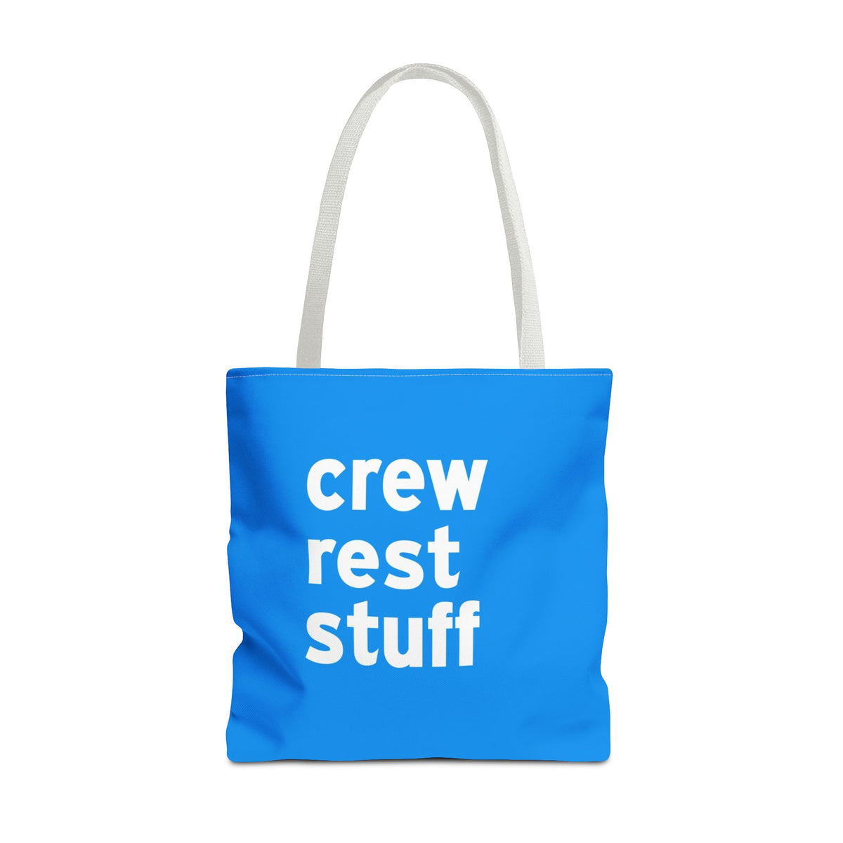 Crew Rest Stuff Tote Bag — Printed Green Travel Tote