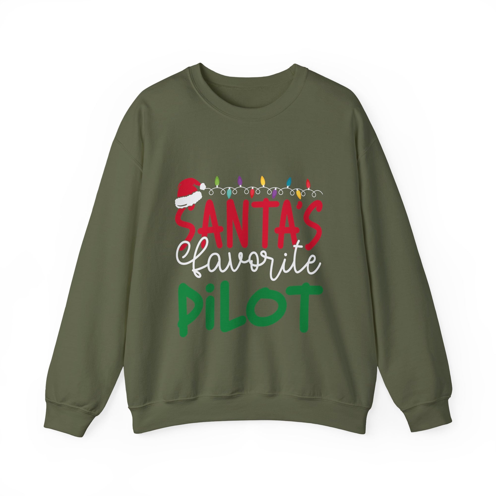 Santa’s favourite pilot Crewneck Sweatshirt - Travel Inspiring Cozy Apparel